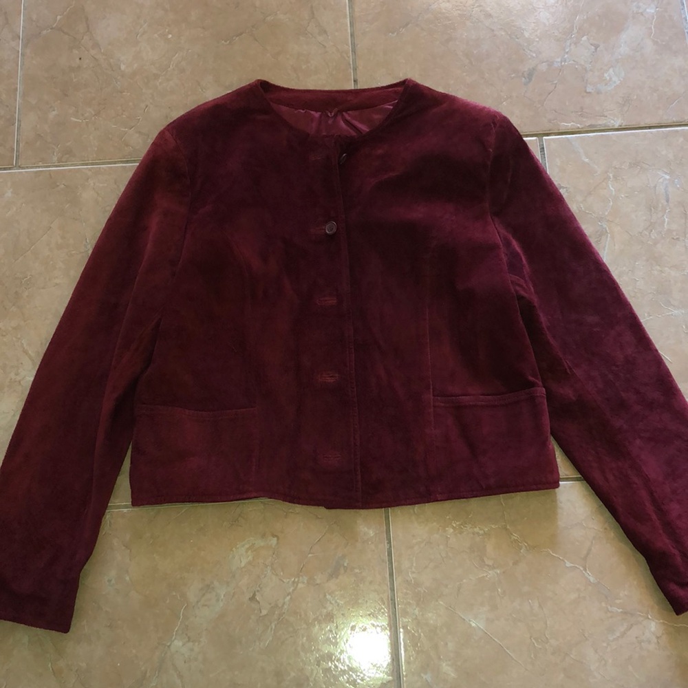 Dark red felt jacket